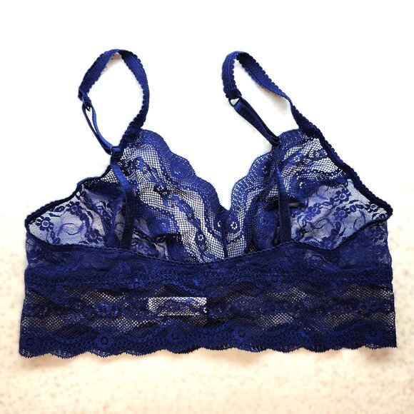Royal Blue Lace Bra/Bralet - Picture 2 of 6
